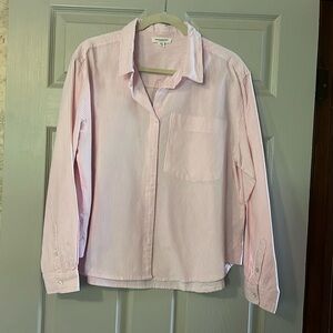 Beach Lunch Lounge Pine striped long sleeve blouse. Very nice